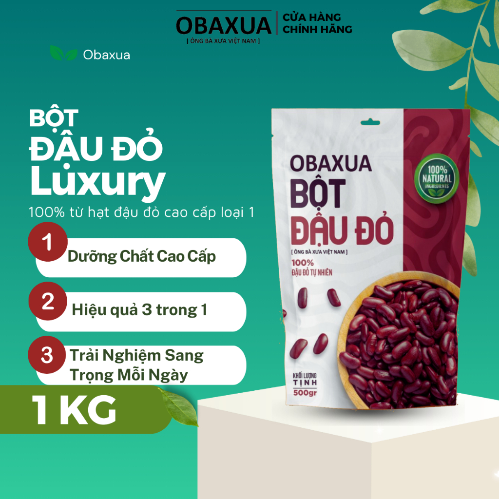 Bột đậu đỏ [ 1KG ] nguyên chất 100% Organic - Tắm trắng da, dưỡng ẩm, mờ thâm, tẩy TBC | BigBuy360 - bigbuy360.vn