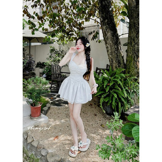 Đầm Hai Dây Nhún Eo Dáng Xoè Xinh