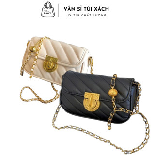 Túi vuông nhỏ cổ điển túi đeo vai thời trang mới của hàn quốc kèm chuông đơn giản gọn xinh