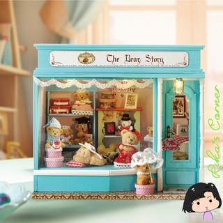 Mô hình nhà búp bê tự lắp ráp bằng gỗ DIY The Bear Story