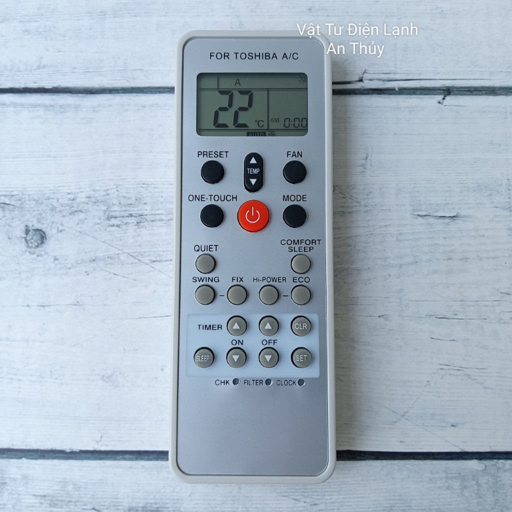 Remote máy lạnh TOSHIBA xám