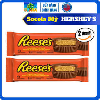 Socola Mỹ Reese's - Reese's Chocolate bar 42g - Socola bơ đậu phộng, socola ngon béo thơm - 2 thanh