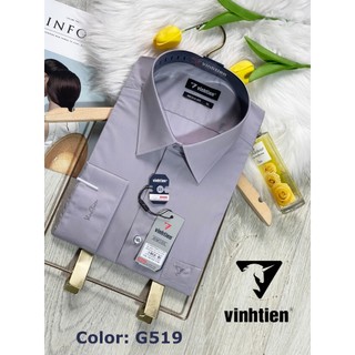 Áo Sơ Mi Tay Dài Cotton Dáng Regular Vạt Ngang 360- Vĩnh Tiến