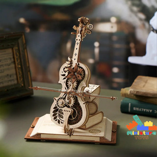 [Bản tiếng Anh]Mô hình gỗ DIY Đàn cơ động học RORK Magic Cello 3D Wooden Puzzle AMK63 Music Box tự lắp ráp Quà tặng
