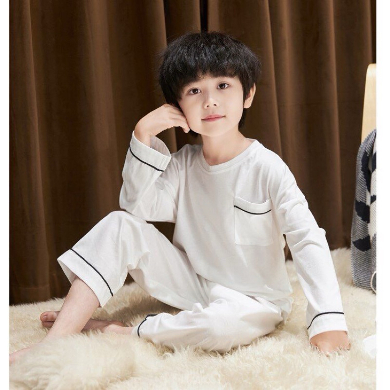 Bộ dài tay cho bé Minky Mom thun lạnh size 10-27kg viền lé phối túi quần ống suông - Voi kids shop