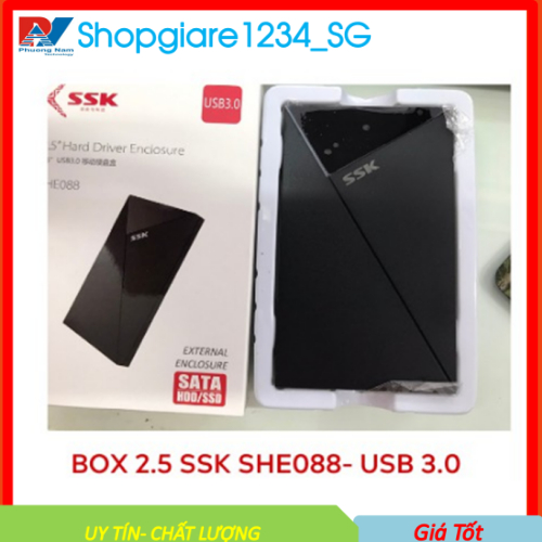 Hộp Đựng Ổ Cứng HDD BOX SATA 2.5 USB 3.0 SSK (SHE-088/090/095/098)- Chính Hãng Full Box, Bảo Hành 6 Tháng