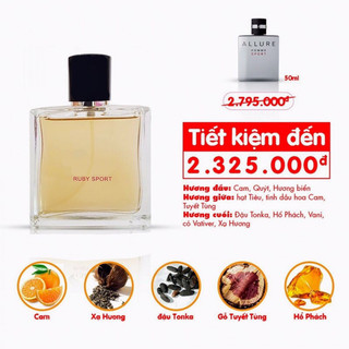 [CHÍNH HÃNG] Nước hoa nam RUBY_SPORT (50ML)