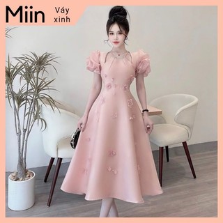 Váy Tapta Cổ Yếm Đá Tay Bồng (dáng ngắn + dài)