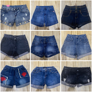Quần short ngắn jeans nữ đen/xanh 2hand lưng cao/ cạp trễ y2k
