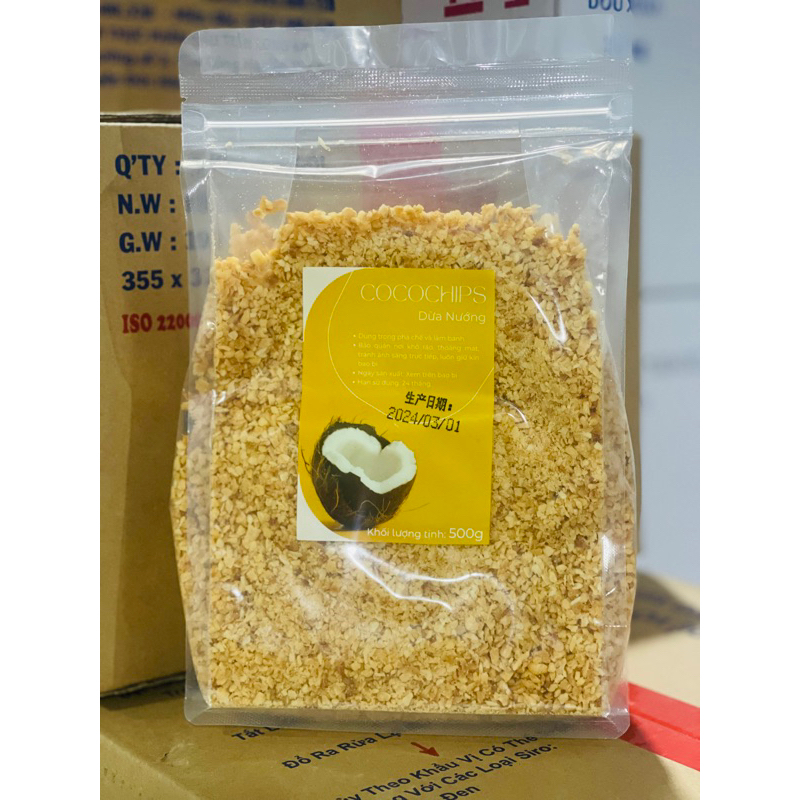 vụn dừa đài loan cocochips 500g