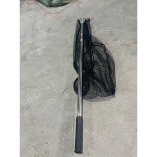 Vợt cá 2m1 cán kim loại thu gọn, vợt vớt bèo, vợt lưới mắt nhỏ