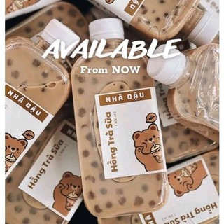 Chai nhựa 330ml dẹt bầu - chai nhựa pet cao cấp đựng trà sữa