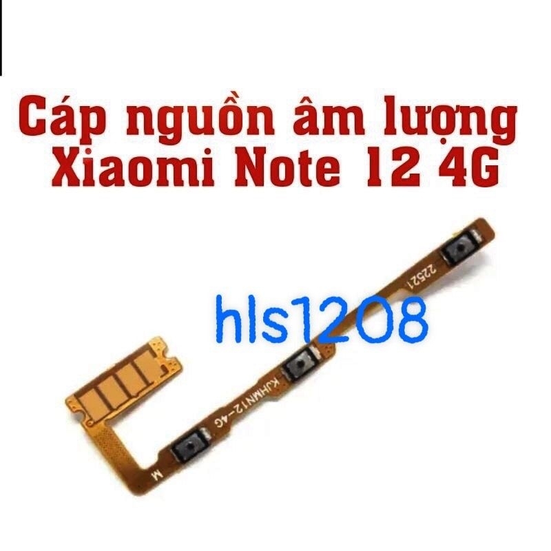 Cáp nguồn âm lượng Xiaomi note 12 4G
