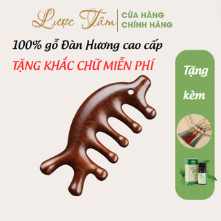 Lược Tâm gỗ đàn hương massage da đầu dành cho cả nam và nữ