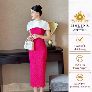Đầm Body Ren hoa PEONY thiết kế Molina ôm body chất liệu ren cao cấp