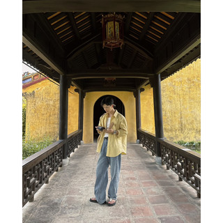 SƠ MI VÀNG ONDE BASIC FORM HÀN QUỐC