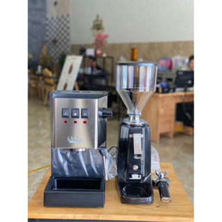[HCM-Hàng sẵn] COMBO Máy pha cà phê Gaggia Classic Evo và máy xay cà phê 020- Thương hiệu máy pha chuẩn Italia