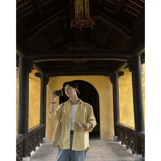 SƠ MI VÀNG ONDE BASIC FORM HÀN QUỐC
