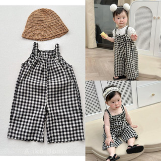 Bộ Jum kẻ caro 2 dây siêu mát cho bé hàng quảng châu