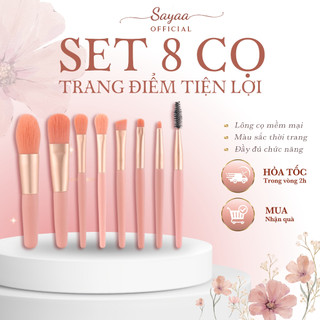 Bộ 8 cọ trang điểm cơ bản cao cấp, nhỏ gọn, tiện dụng