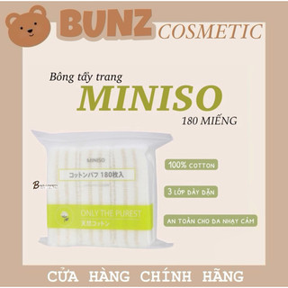 Bông tẩy trang miniso 180 miếng loại chính hãng