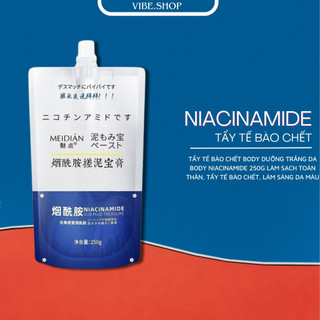 Kem tẩy tế bào chết body Dưỡng trắng da body Niacinamide 250g Làm sạch toàn thân, tẩy tế bào chết, giúp sáng da màu