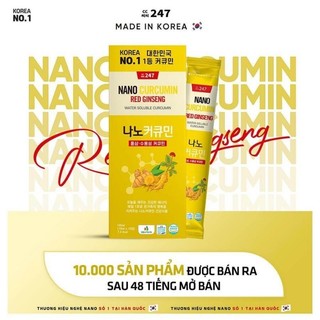 Thạch nghệ hồng sâm dạng nước saffron daily curcumin 247 vị chuối nhật bản