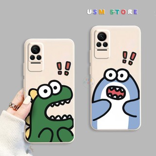 Ốp lưng Xiaomi Civi, TPU dẻo nguyên khối, in nổi Khủng Long Cá Mập