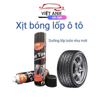 Bình xịt đánh bóng đen/dưỡng lốp lốp ô tô , xe hơi CAMEL 650ml
