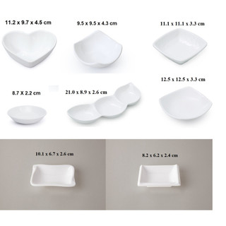 Chén đựng nước chấm ,gia vị nhựa Melamine Horeca trắng nhiều Size