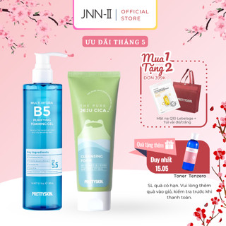 Sữa rửa mặt PrettySkin rau má Jeju Centela, Multi Hydra B5 phục hồi da cấp ẩm làm sạch sâu da dầu mụn khô treatment Jnn2