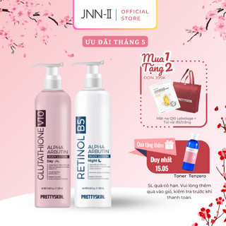 Kem dưỡng trắng body Pretty Skin Lotion dưỡng thể chống lão hóa làm trắng da cấp tốc Glutathione và Retinol B5 Jnn2.vn