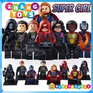 Đồ chơi Xếp hình Super Girl gồm Prometheus - Fire Storm - Slip Knot - Huntress Atom Emiko Queen Minifigures Xinh X0179