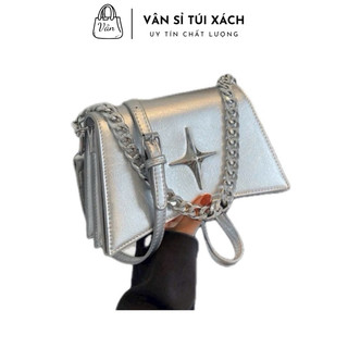 Túi xách nữ đeo chéo đeo vai kẹp nách 2 dây dáng cong hình sao mới