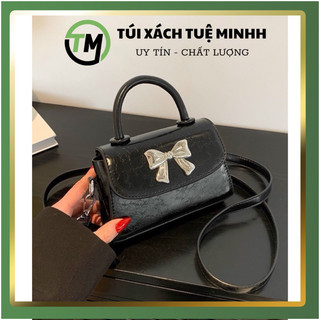 Túi Xách Nữ ❤️MIỄN PHÍ SHIP ❤️ Túi Đeo Chéo Phối Nơ Xinh Cầm Tay Đeo Vai vừa điện thoại