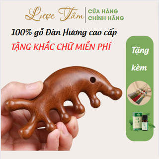 Lược gỗ đàn hương Khắc Chữ hãng LƯỢC TÂM quà tặng cho cả nam và nữ