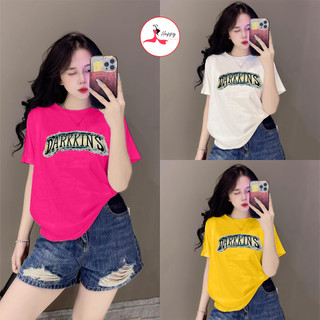 Áo thun thái nữ , form vừa 40~60kg , thun cotton mềm mịn mát [darkkins)