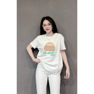 [40~60kg] Áo Thun Thái Nữ Form Vừa [Mã A75], Cotton 100% Mềm Mịn Mát Phong Cách, Cá Tính, Độc Đáo [Magical]