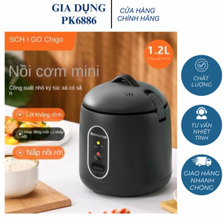 Nồi cơm điện mini CHIGO dung tích 1,2L, có thể nấu hầm súp cháo hấp đa năng, phù hợp cho 2 người ăn