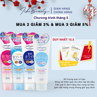 Sữa rửa mặt Kose Softymo Cleansing Foam dưỡng ẩm sạch sâu phù hợp với mọi loại da 190g Nhật Bản | Ichibeauty.vn