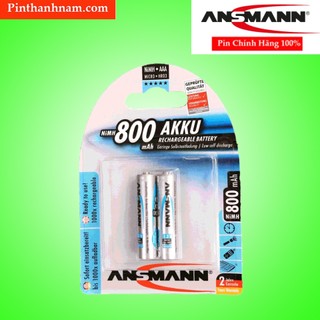 Pin Sạc AAA Ansmann 800mAh Vỉ 2 Viên Chính Hãng