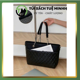 Túi tote công sở nhiều ngăn đựng vừa laptop da trần trám mềm