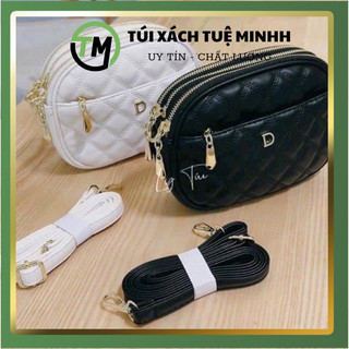  Túi nhiều ngăn , túi xách nữ đeo chéo đeo vai kẹp nách trần trám nhiều ngăn khoá kéo