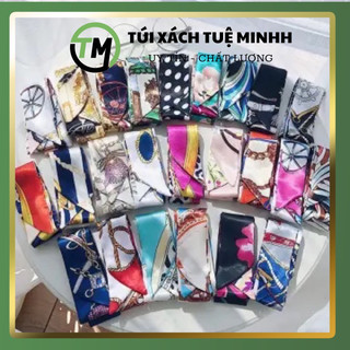Khăn lụa quấn túi xách nhiều màu thời trang