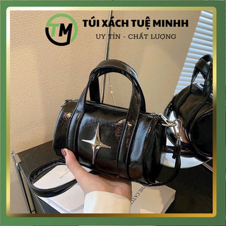 Túi trống hình sao, túi xách nữ đeo chéo đeo vai quai xách cầm tay da mềm