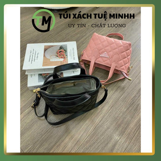 Túi xách nữ đeo chéo đeo vai làn quai xách da trần trám dáng chậu