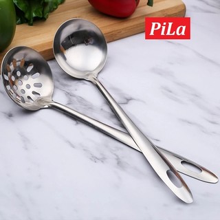 Combo 2 vá canh inox vá lỗ và vá canh cán trơn chất liệu inox sáng bóng, dễ cầm