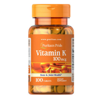Viên uống bổ sung Vitamin K 100 mcg Puritan's Pride hỗ trợ đông máu, làm đẹp da 100v của Mỹ