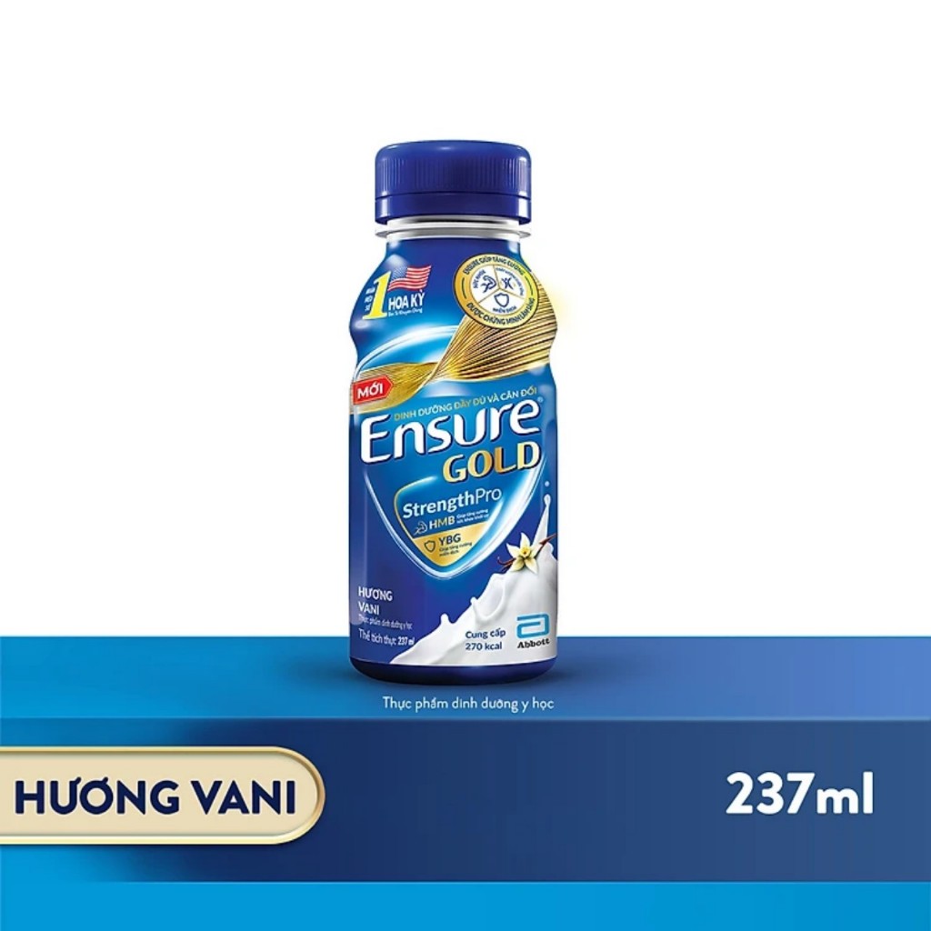 Thùng 24 chai sữa Ensure Gold cải tiến mới 237ml date tháng 6/2025