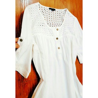 Đầm suông trắng sz M L